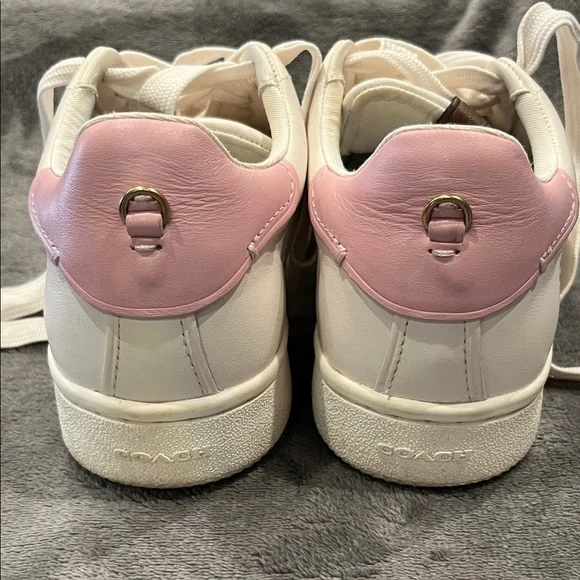 Coach White and Pink Women's Sneakers - Picture 4 of 9
